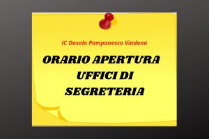 Scopri di più sull'articolo Apertura uffici di segreteria in presenza